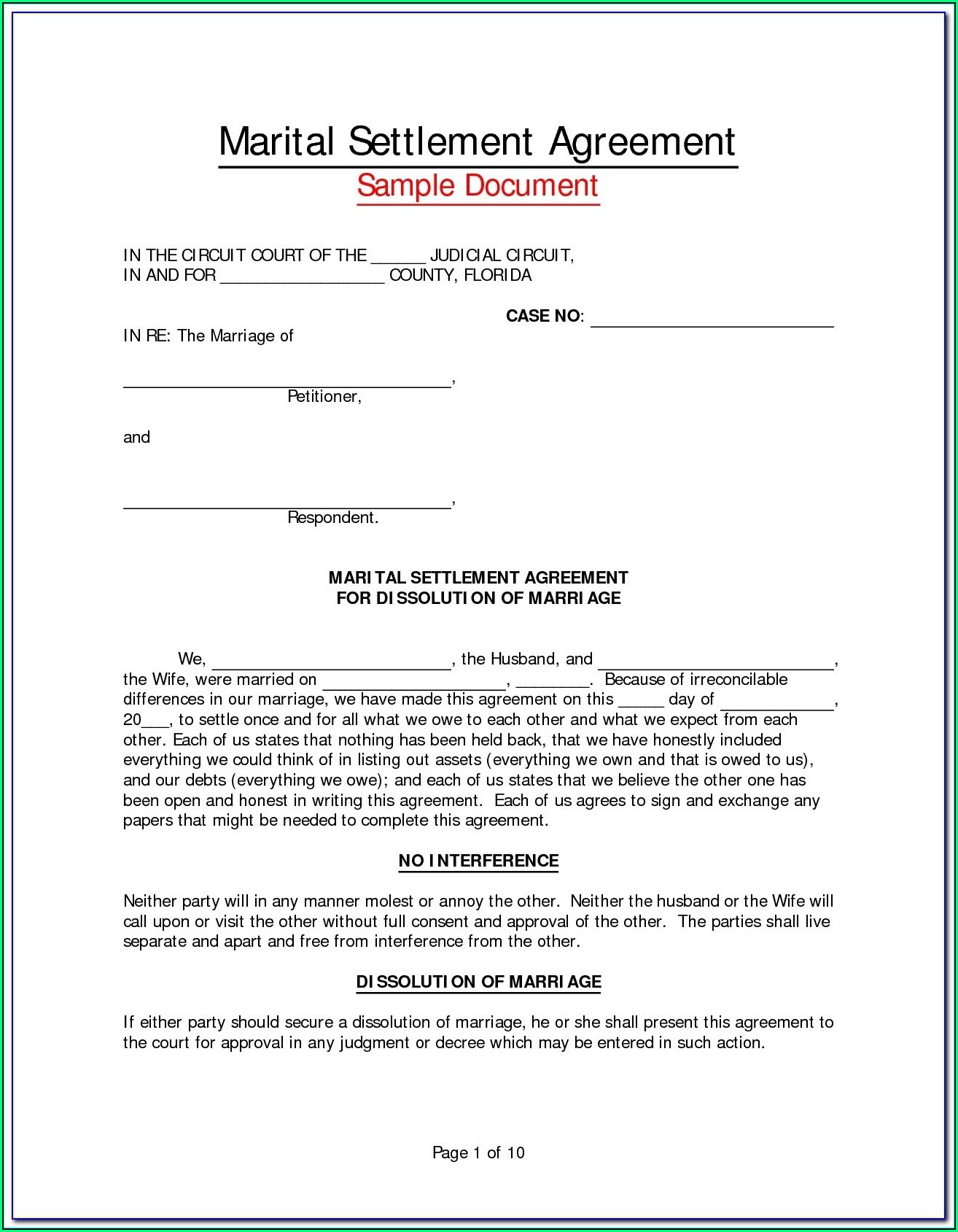 Virginia Separation Agreement Template Template 1 Resume Examples 