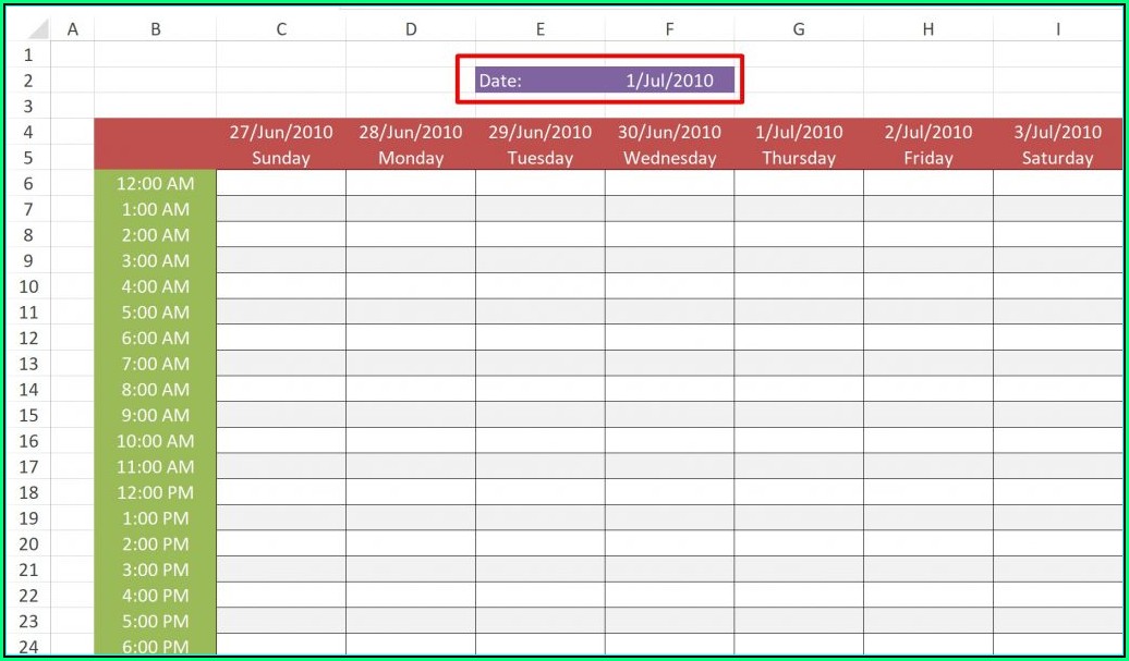 Work Schedule Template Excel Free