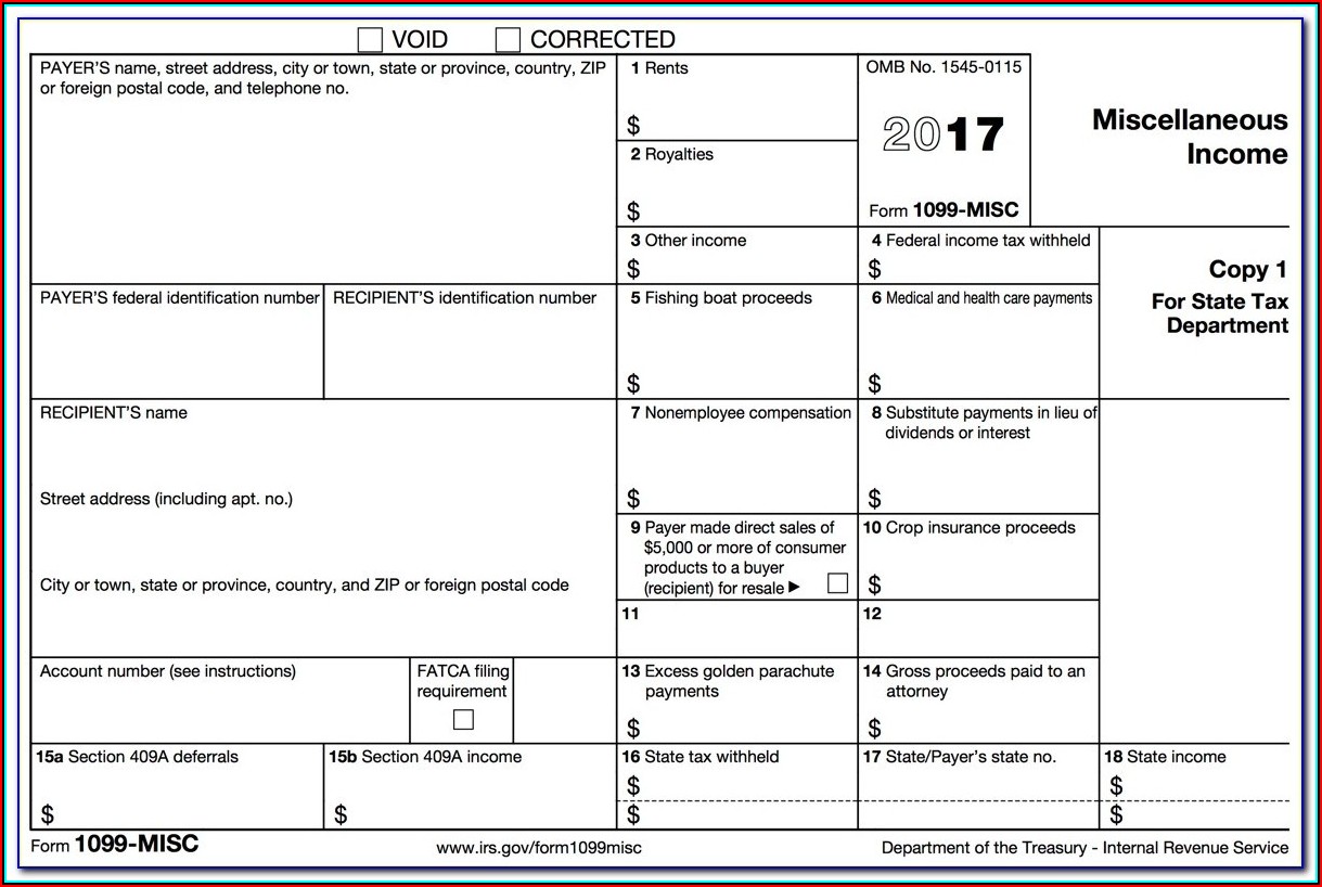 1099 Misc Fillable Form Free