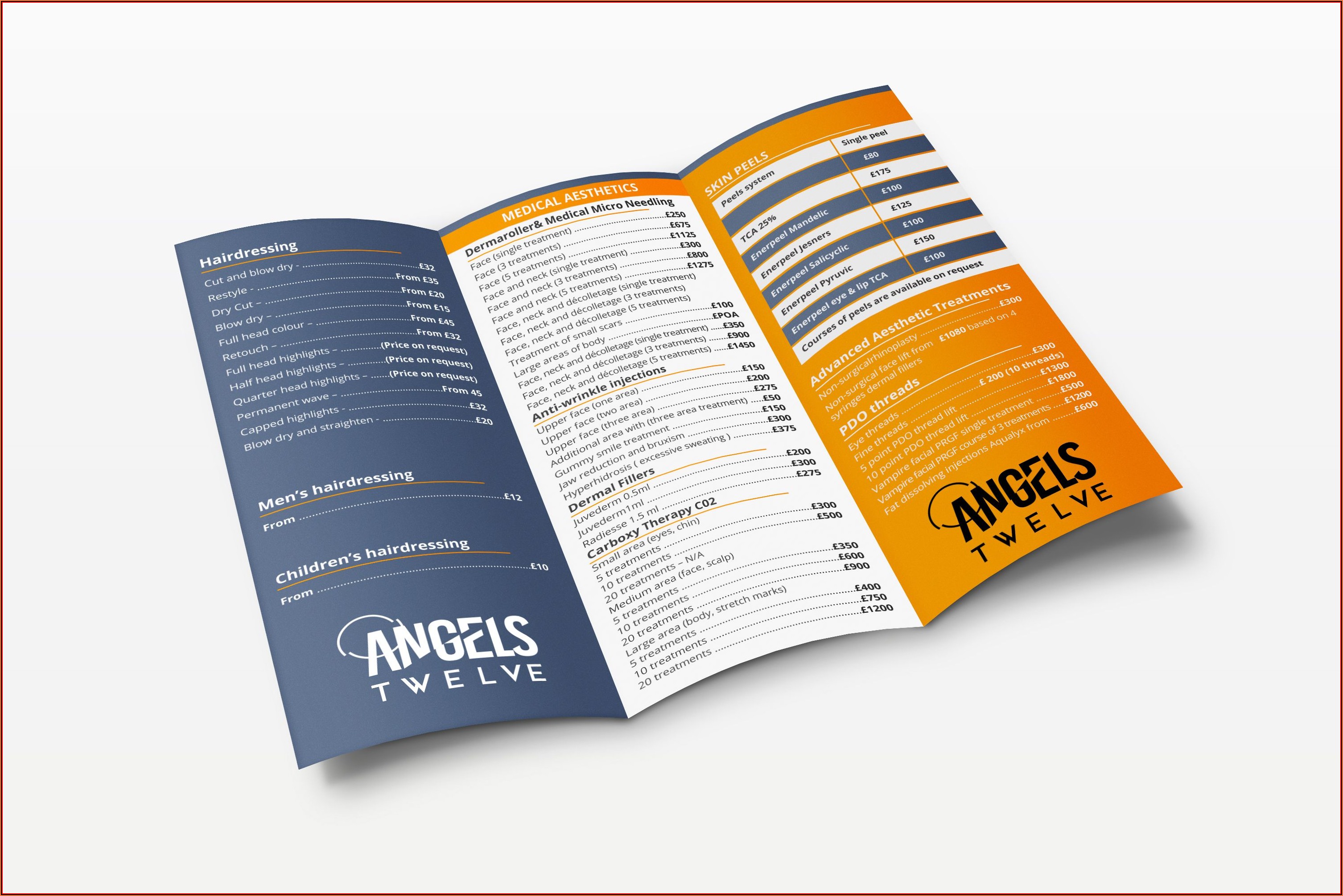 8.5 X 11 Trifold Template Psd