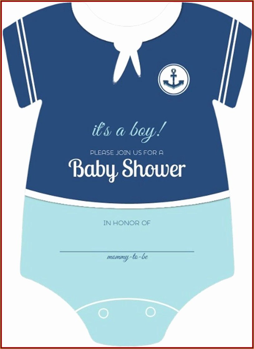 Baby Shower Onesie Invitation Template