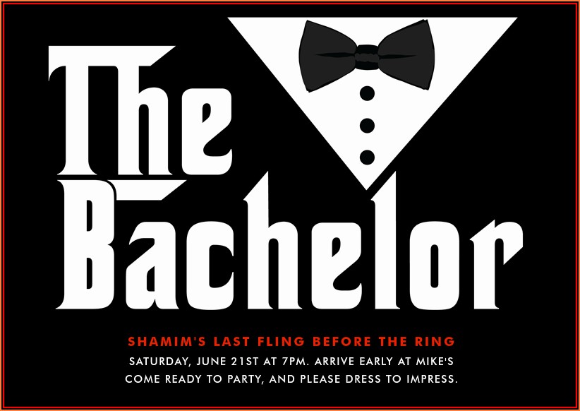 Bachelor Party Invitation Email Template