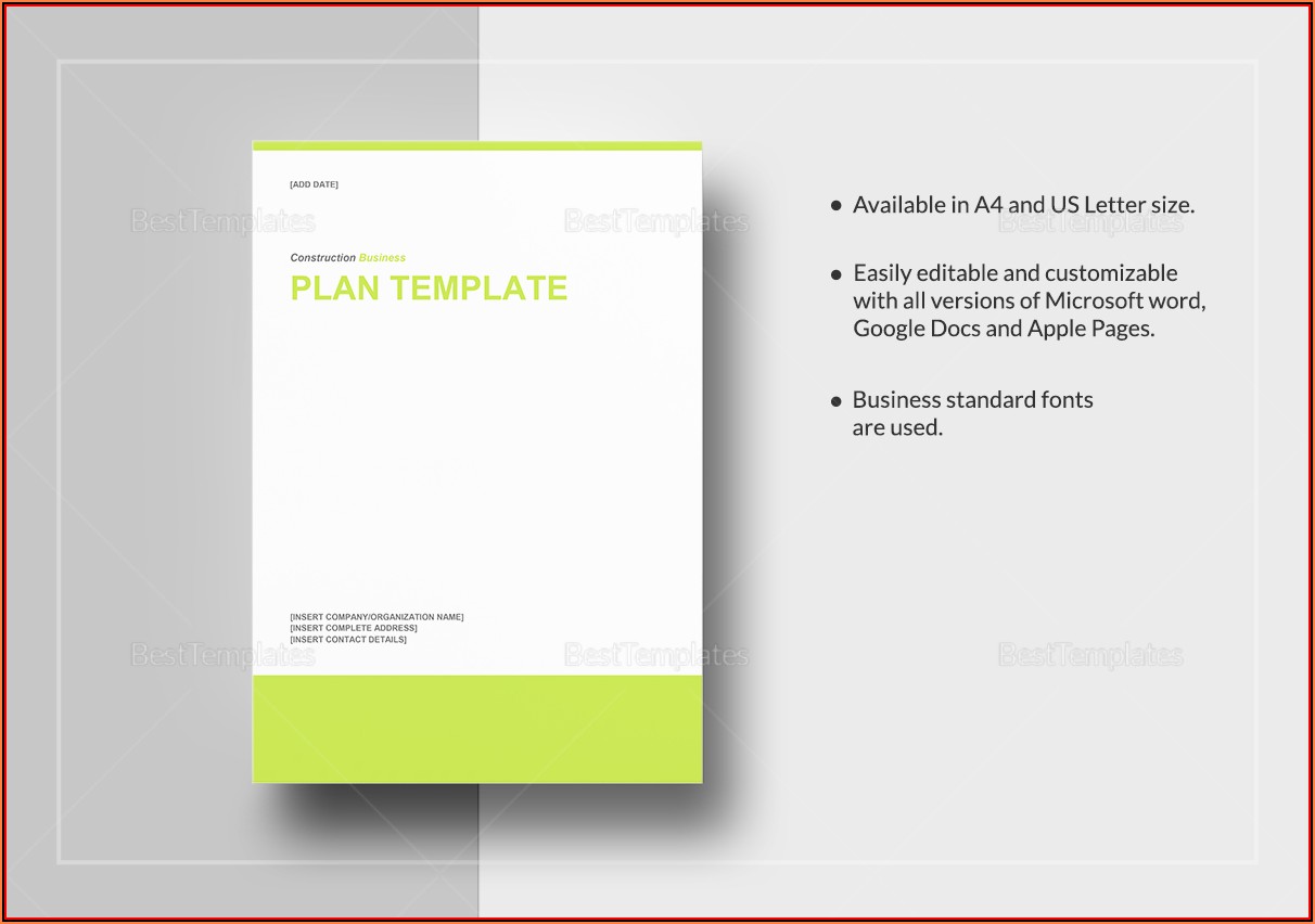 Blank Business Plan Template Word South Africa