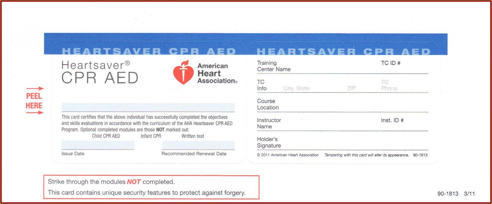 Blank Cpr Card Template