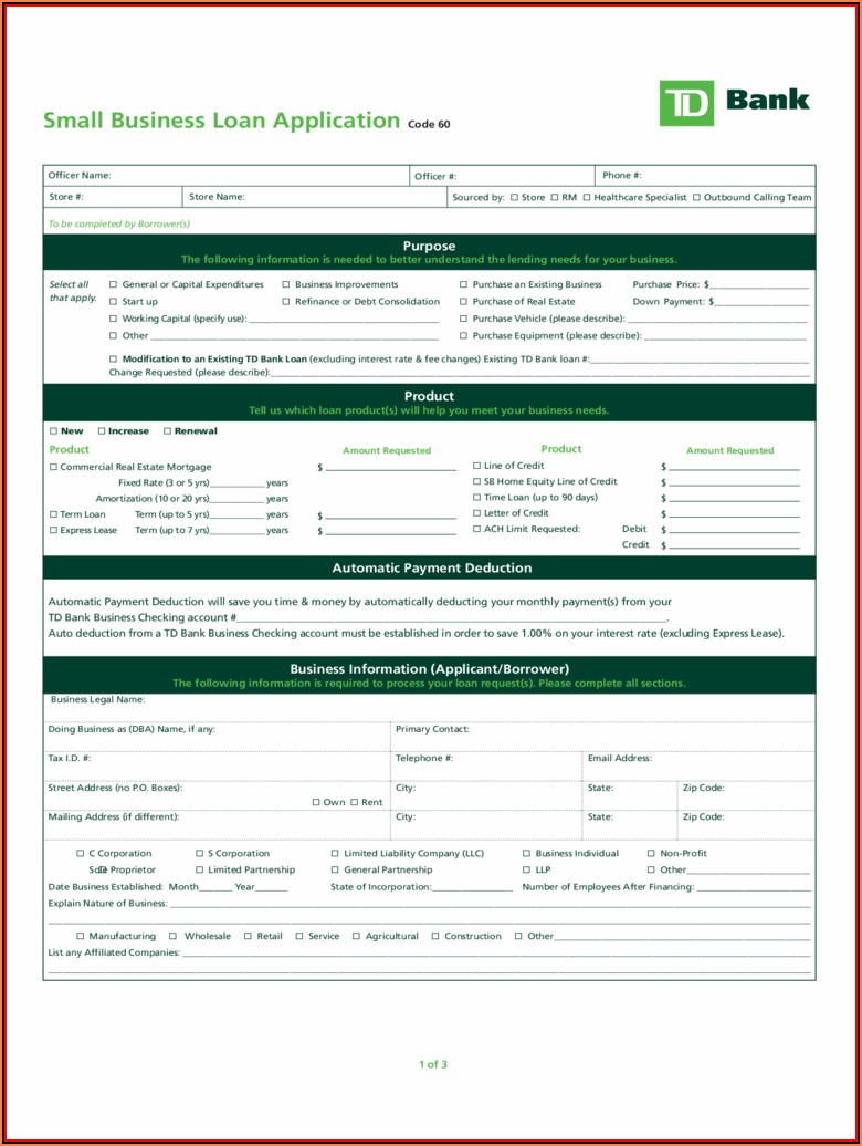 Business Credit Application Template Free