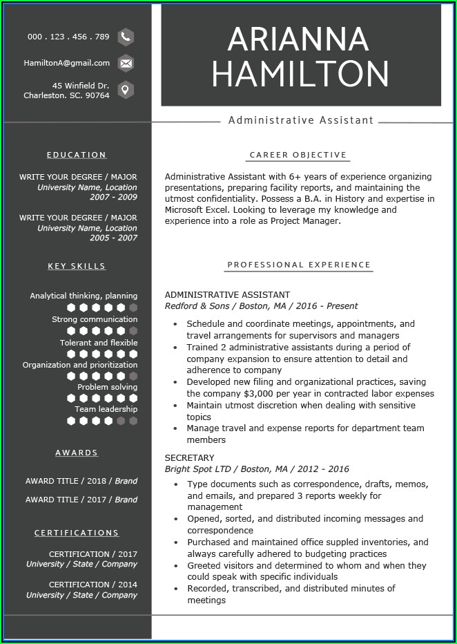 Current Resume Templates Free