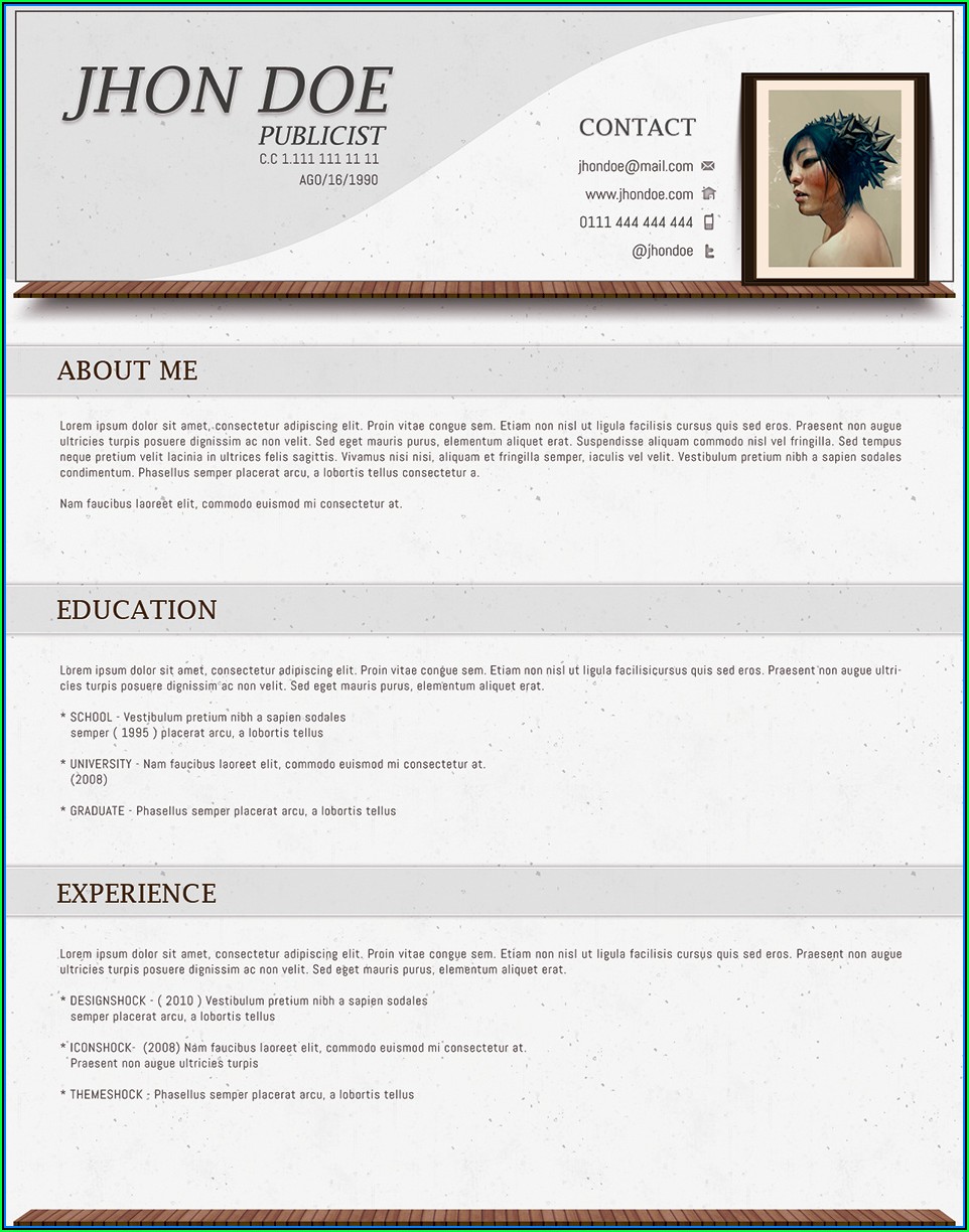 Curriculum Vitae Format For Freshers Free Download