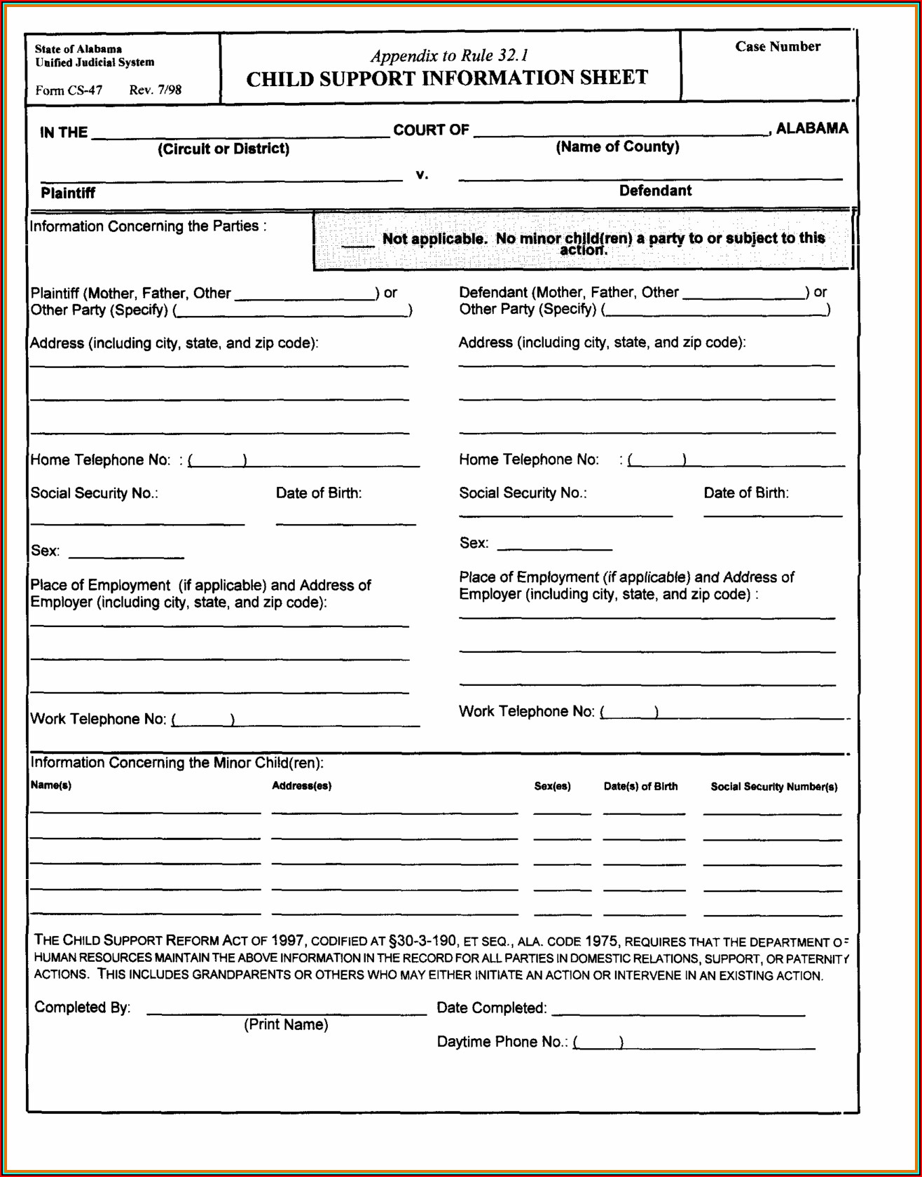 Divorce Forms In Florida Free