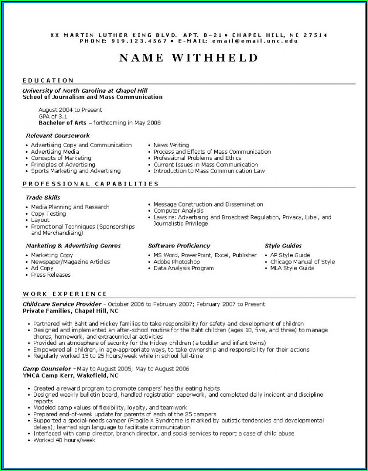 Example Of Marketing Resumes