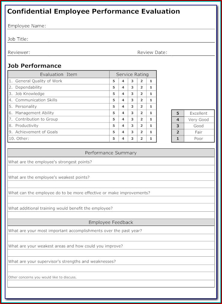 Examples Of Course Evaluation Forms