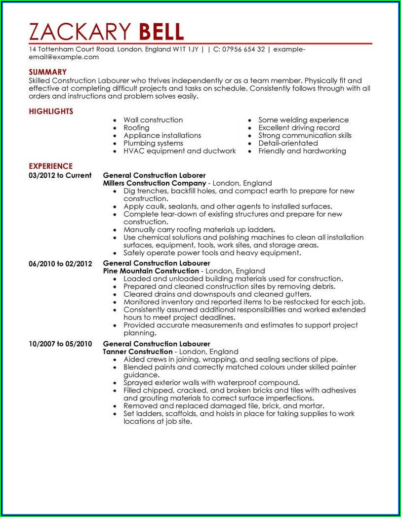 Executive Chef Resume Template Word