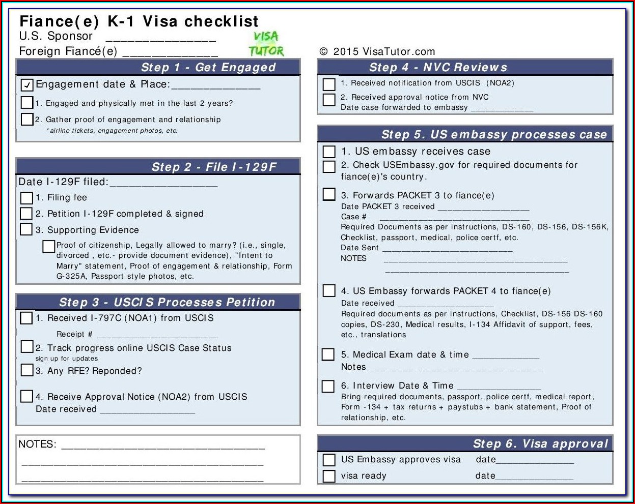Fiance Visa Form Instructions