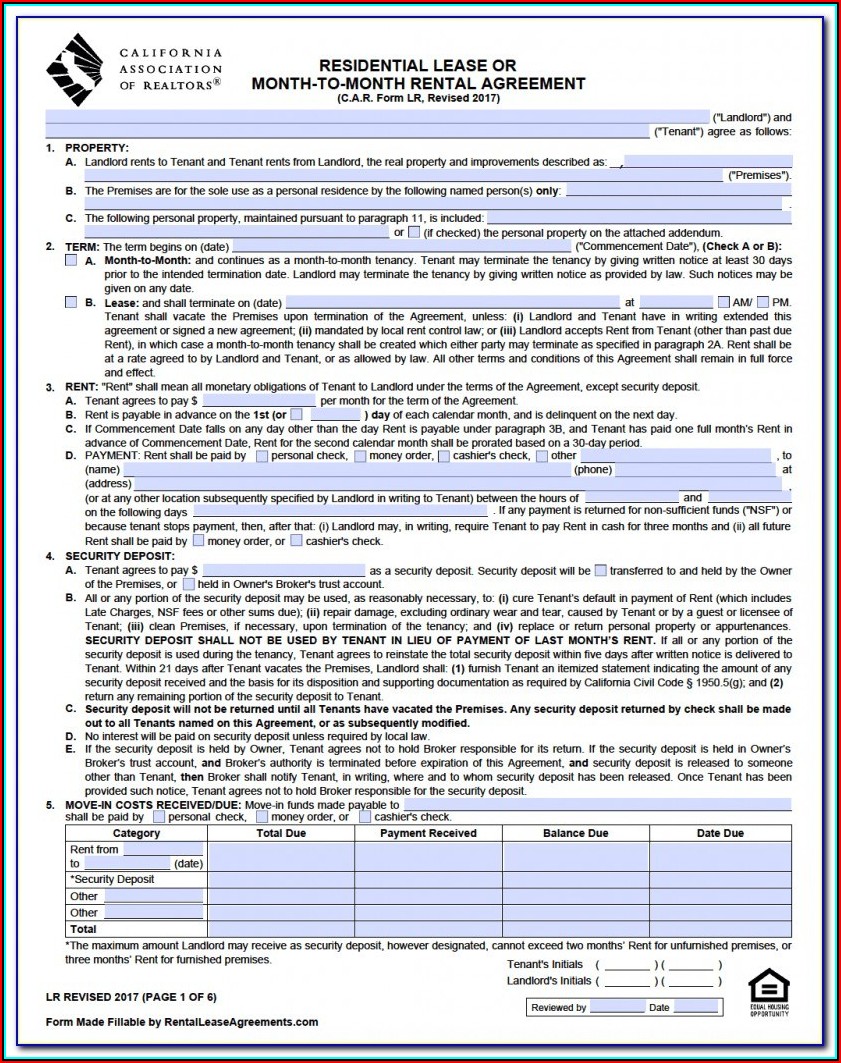 Free Georgia Rental Agreement Form