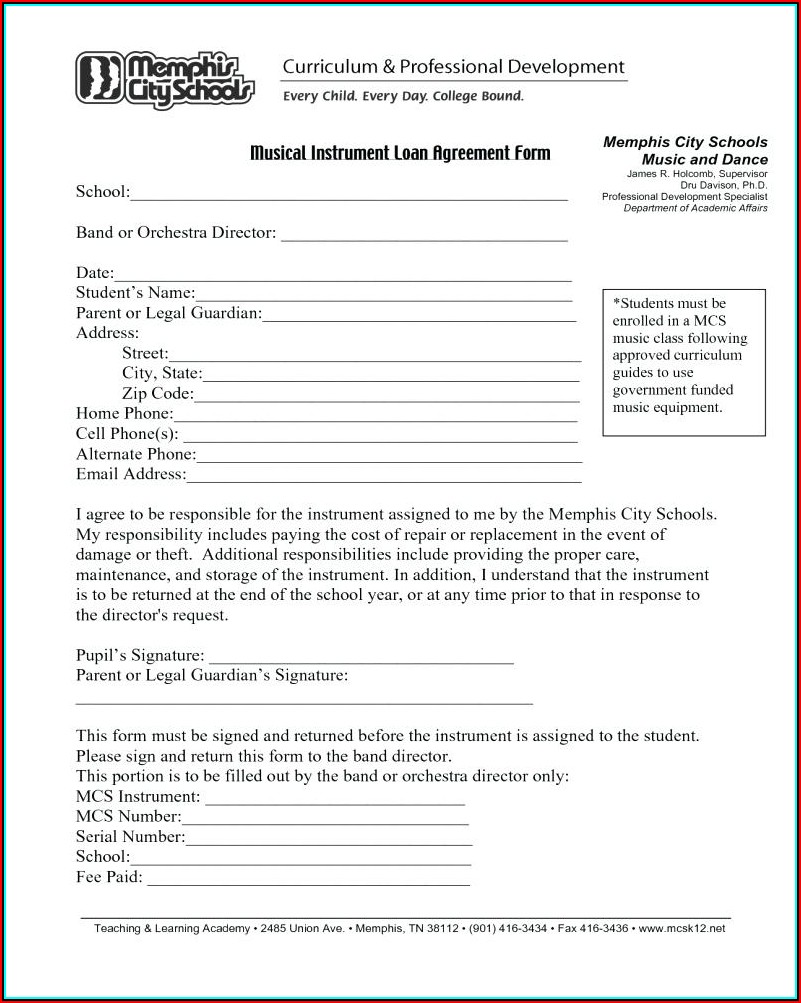 Free Printable Personal Loan Agreement Form