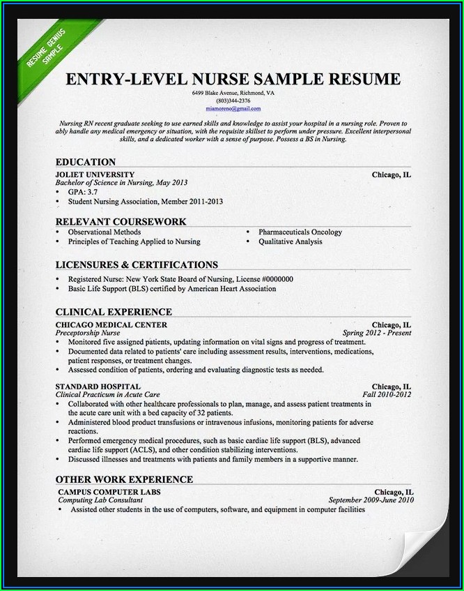Free Registered Nurse Resume Templates