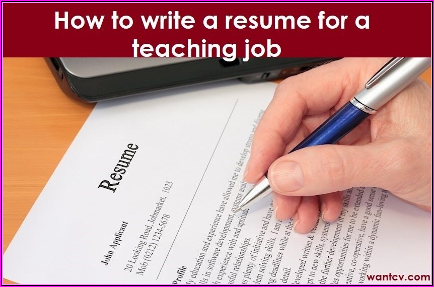 How To Write A Resume For Teaching Job