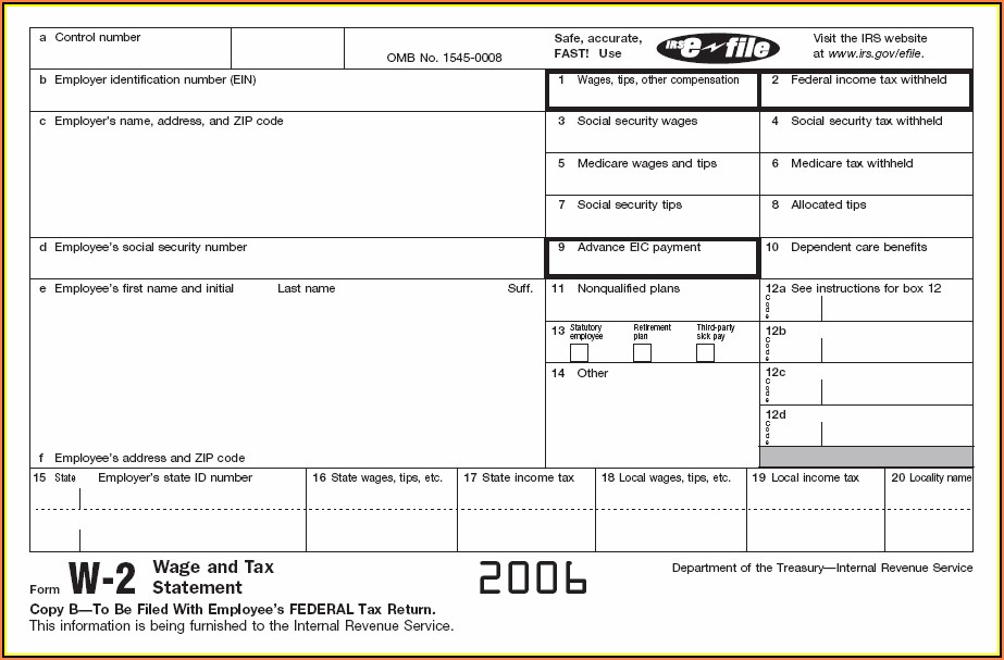 Irs Employer W2 Forms