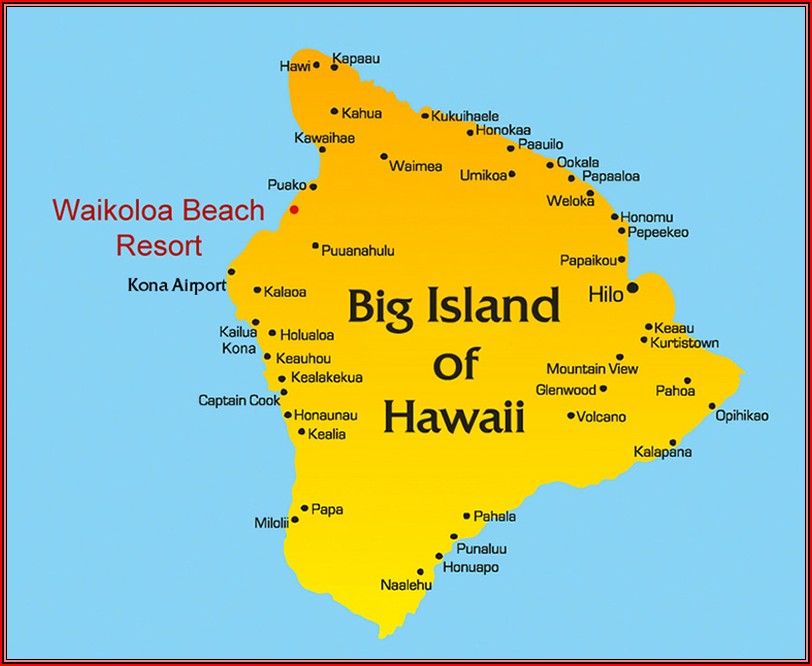 Kohala Coast Hotels Map