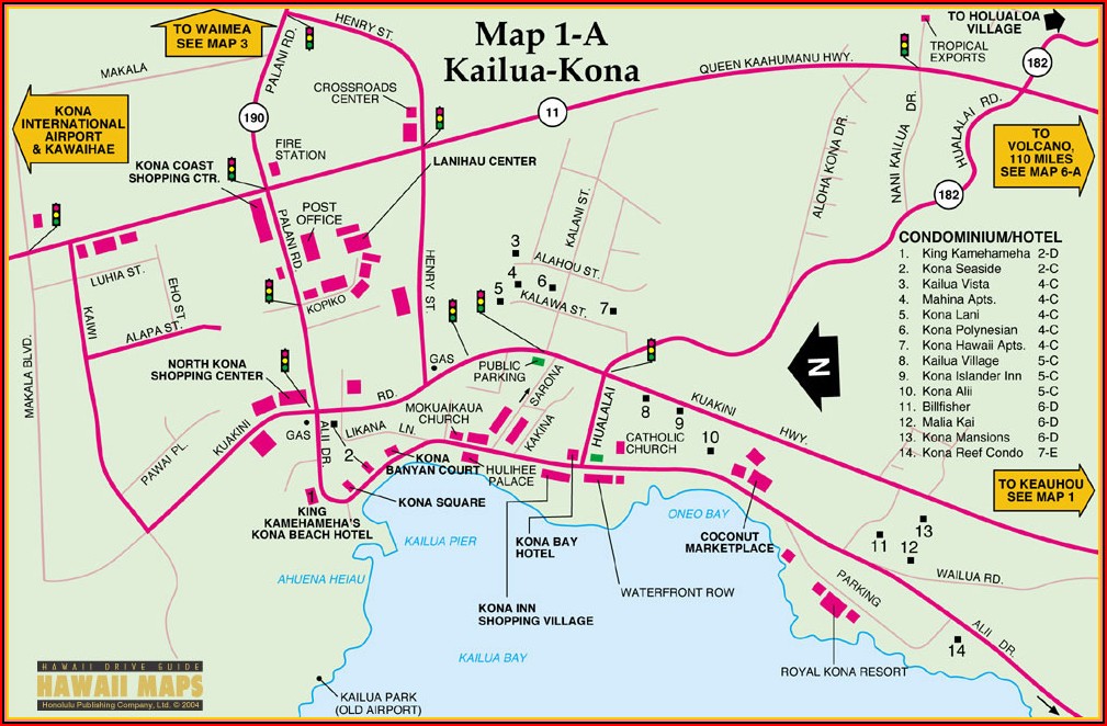Kona Hotel Map