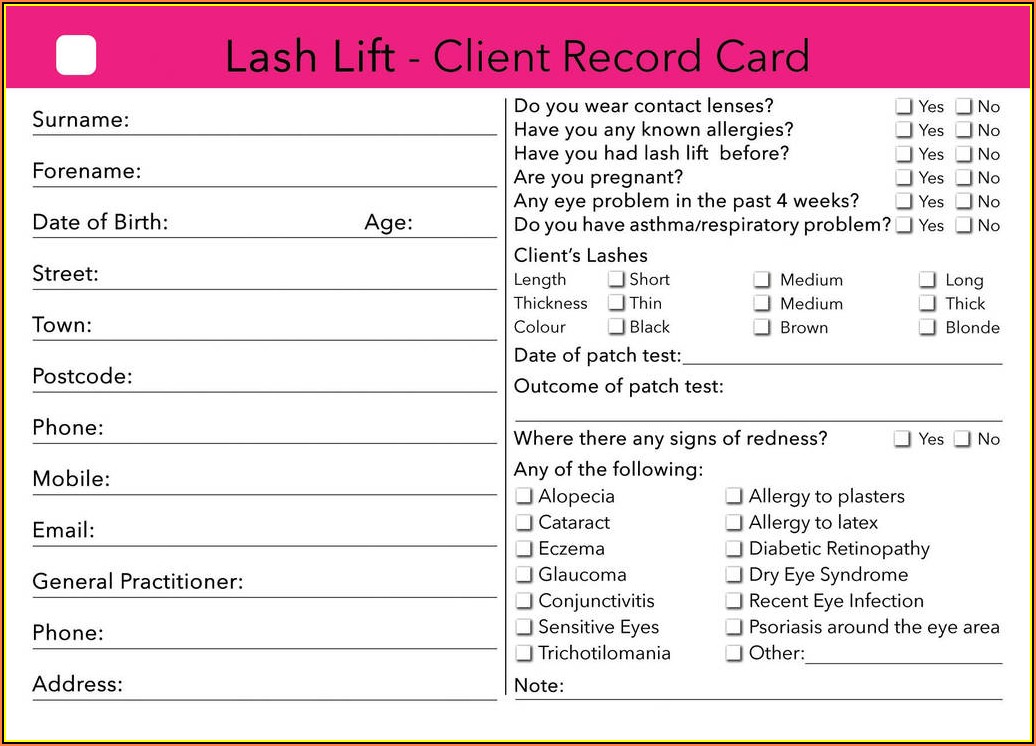 Laser Hair Removal Treatment Consent Form
