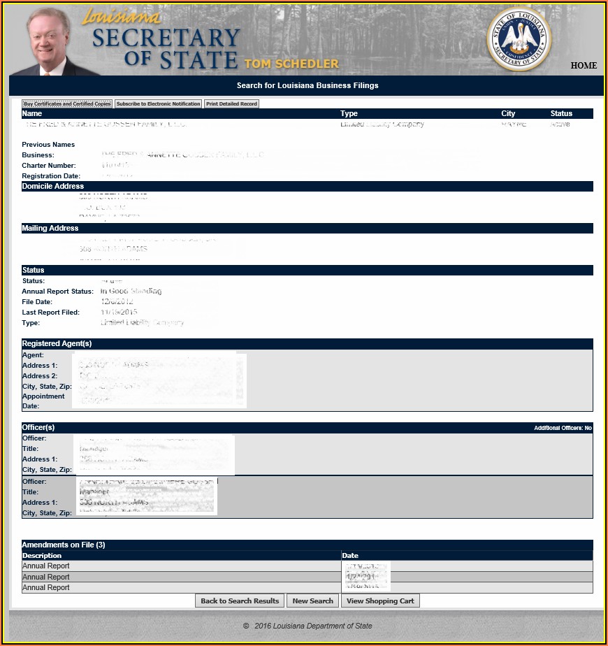 Louisiana Secretary Of State Corporations Forms