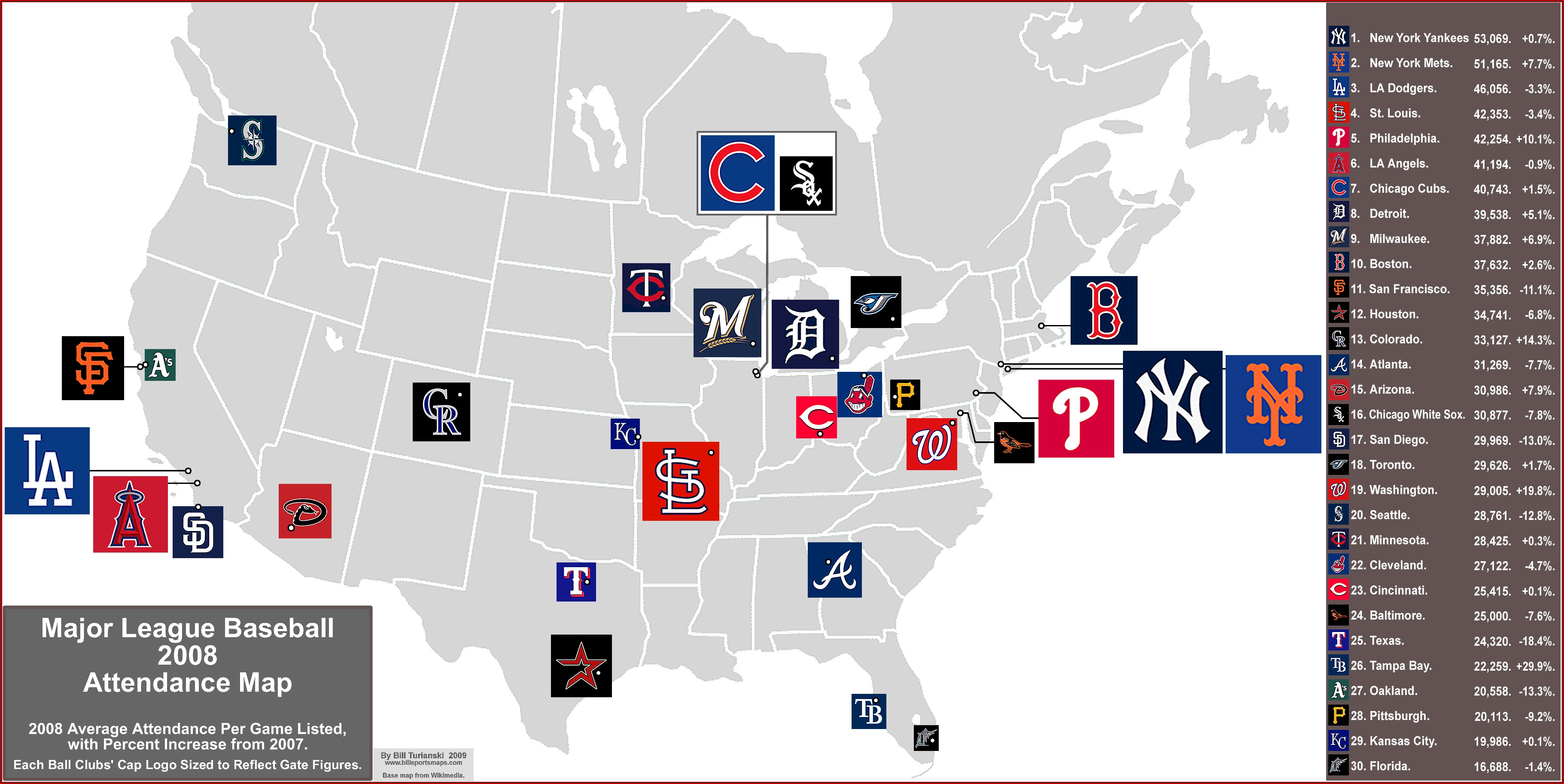 Major League Baseball Teams Us Map