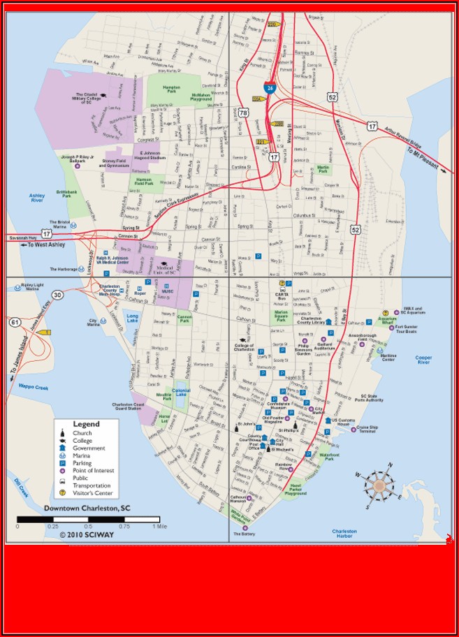 Map Of Charleston Sc Hotels