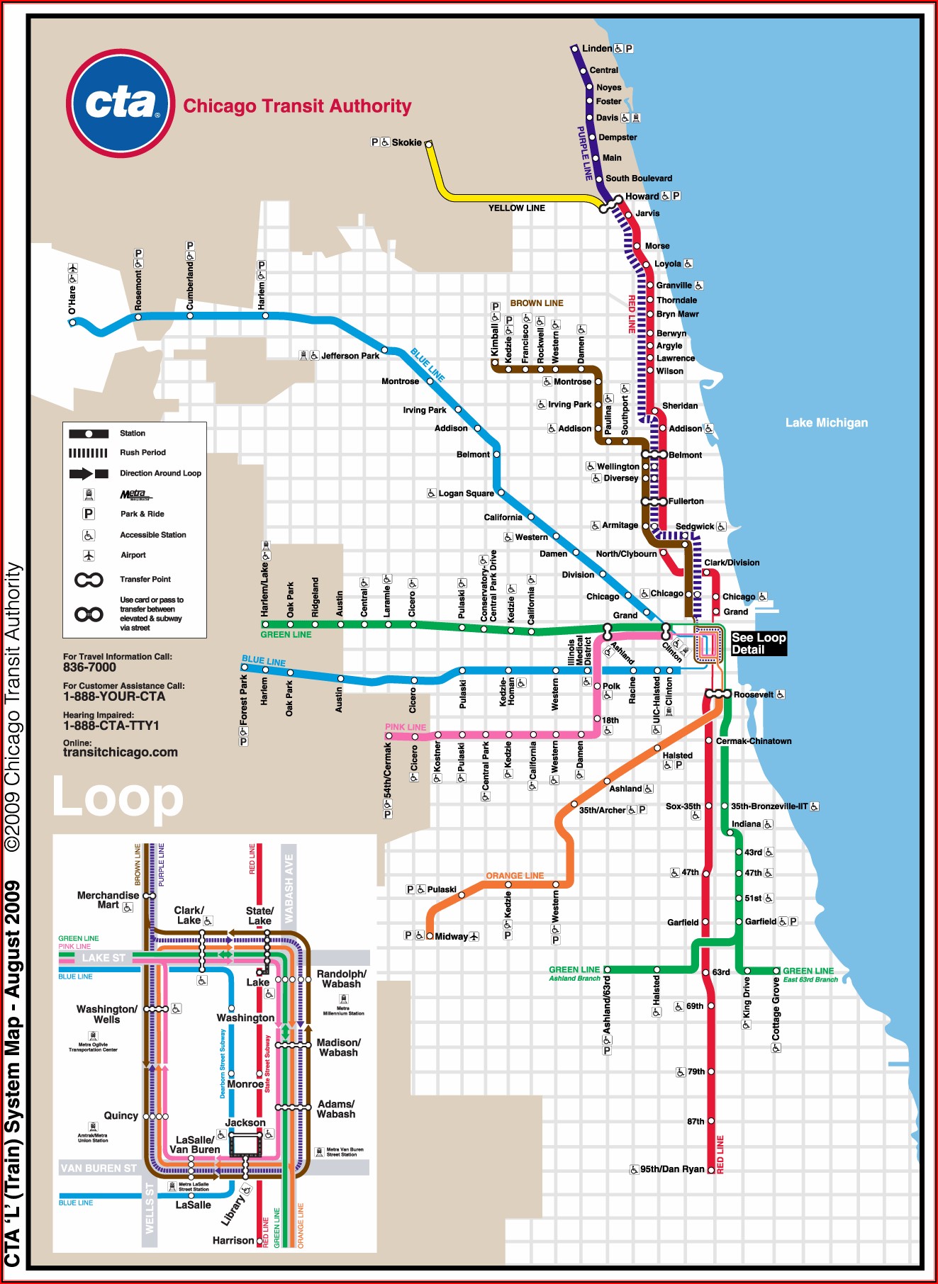 Map Of Chicago Transit Red Line
