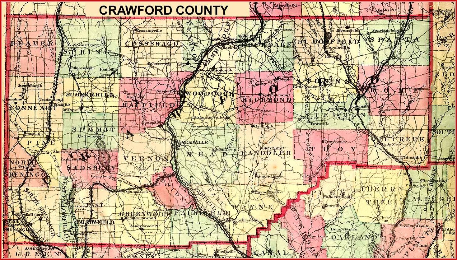 Map Of Erie And Crawford County Pa