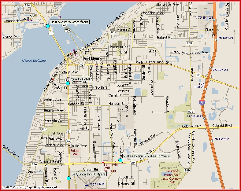 Map Of Fort Myers Fl Area
