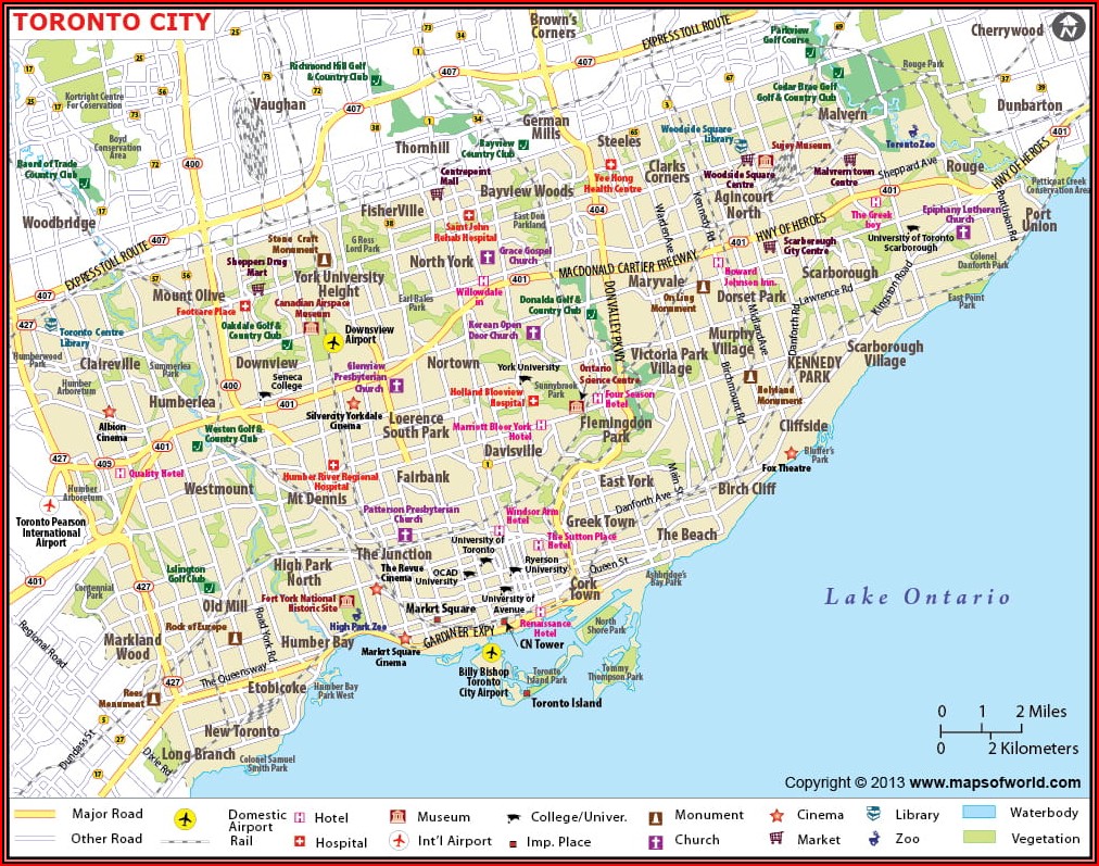 Map Of Hotels Downtown Toronto