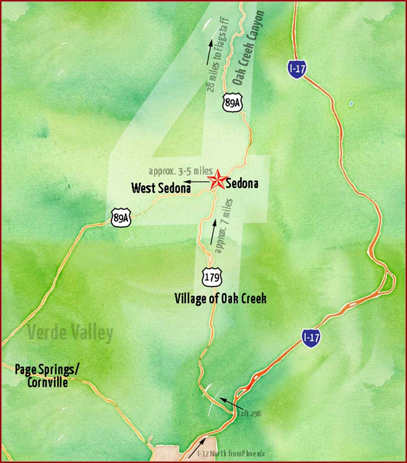 Map Of Hotels In Downtown Sedona