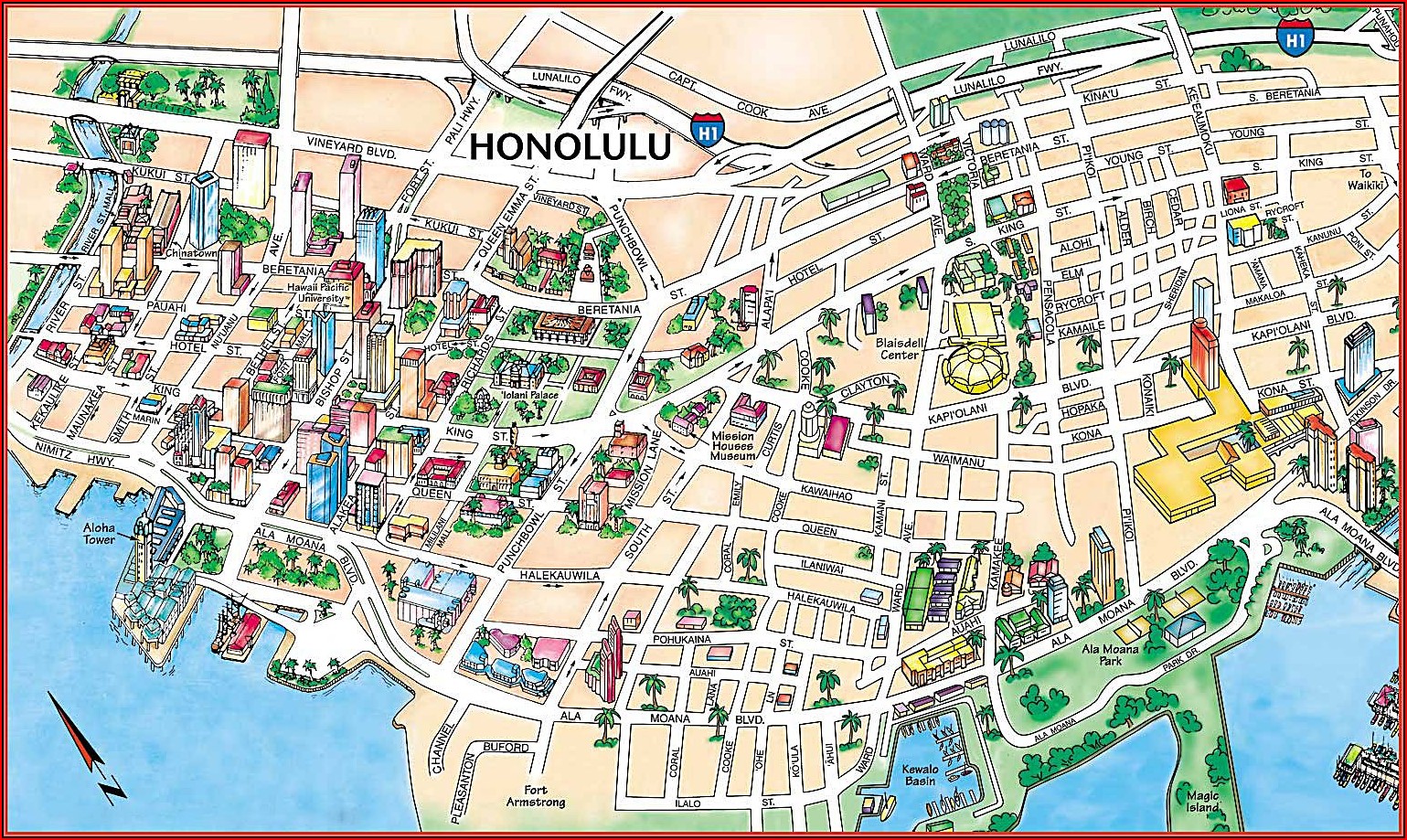 Map Of Hotels In Oahu Island