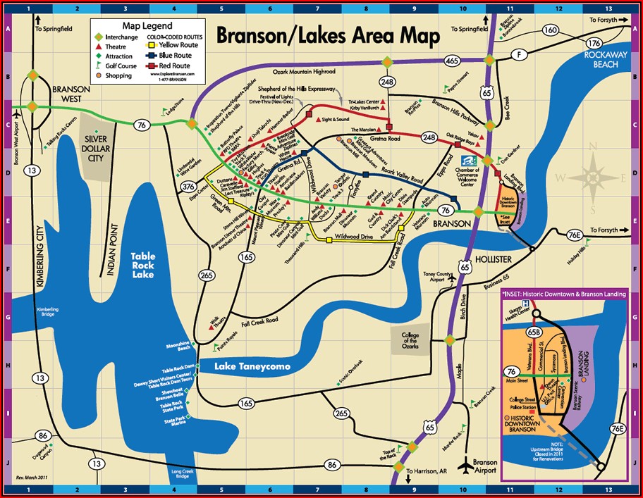 Map Of Hotels Near Branson Mo