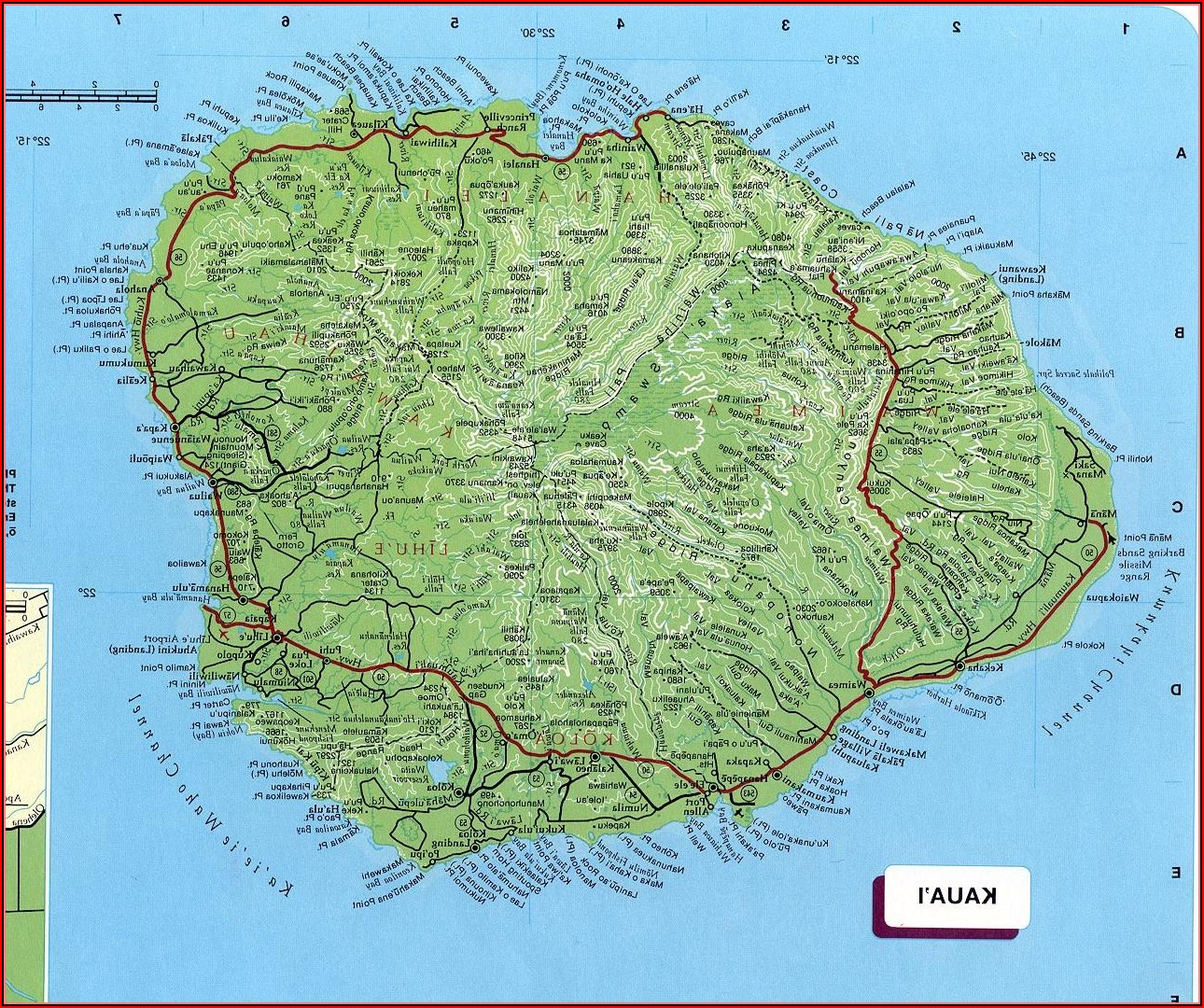Map Of Kauai Island map Resume Examples 4x2vJzp25l