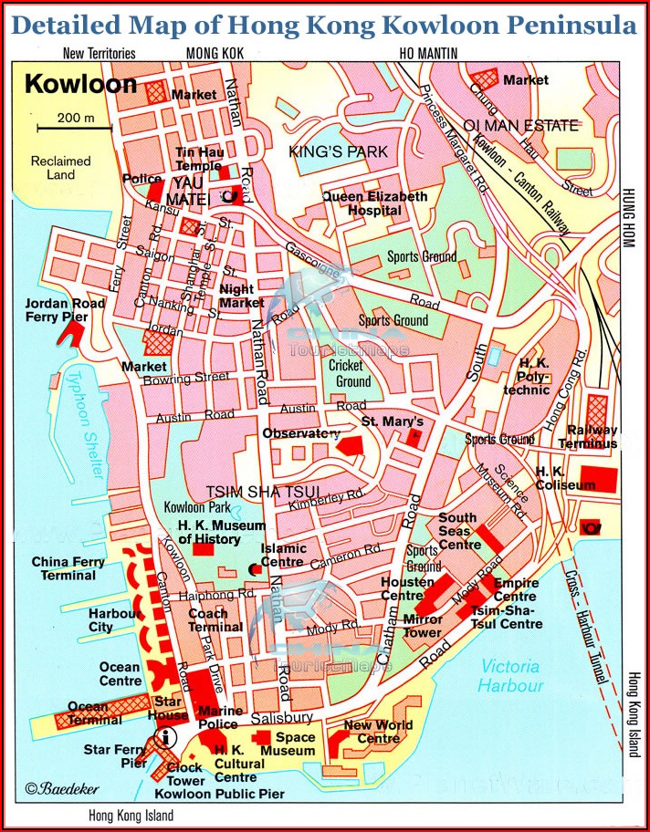 Map Of Kowloon Hotels