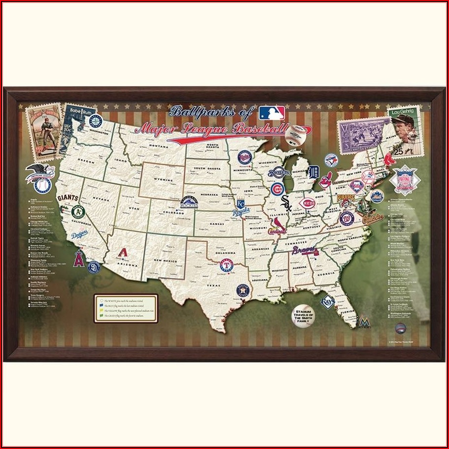 Map Of Major League Ballparks