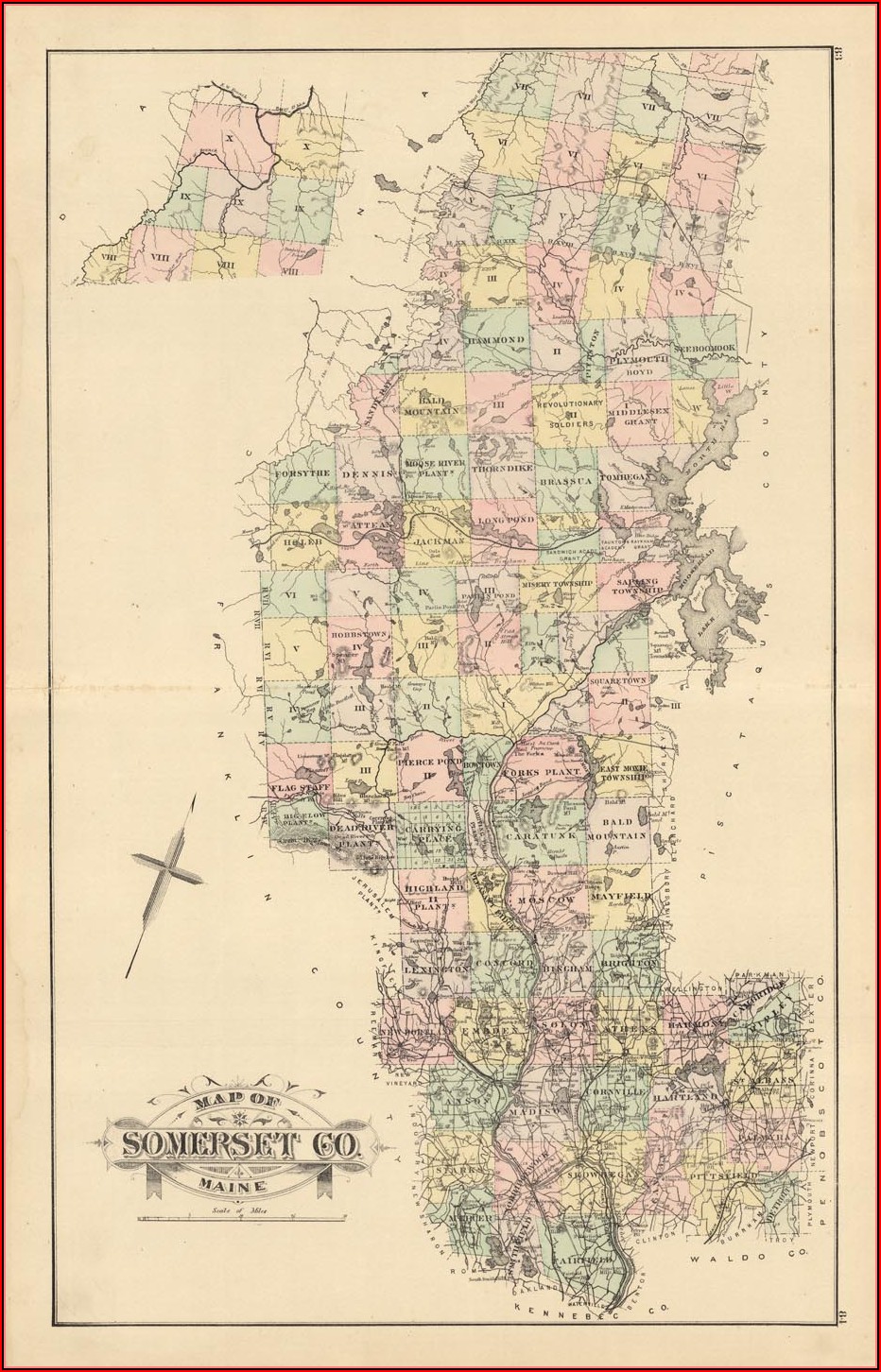 Map Of Moosehead Lake Maine