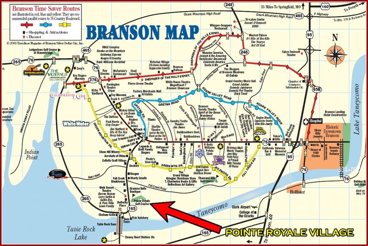 Map Of Motels In Branson Mo