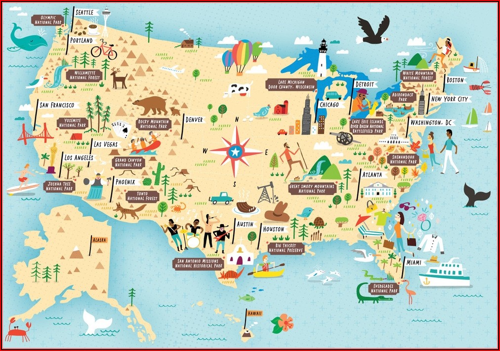Map Of National Parks And Monuments In Us