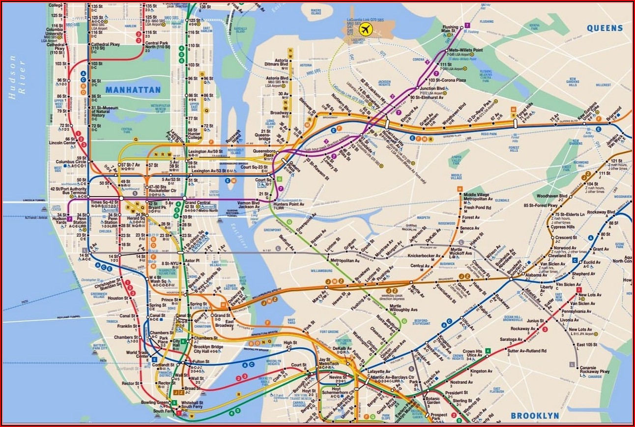 Map Of New York City Manhattan Streets