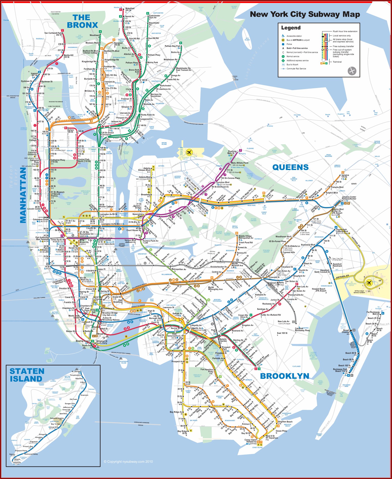 Map Of New York Metro Train