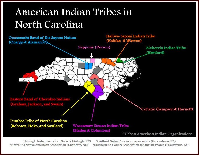 Map Of North Carolina Native American Tribes