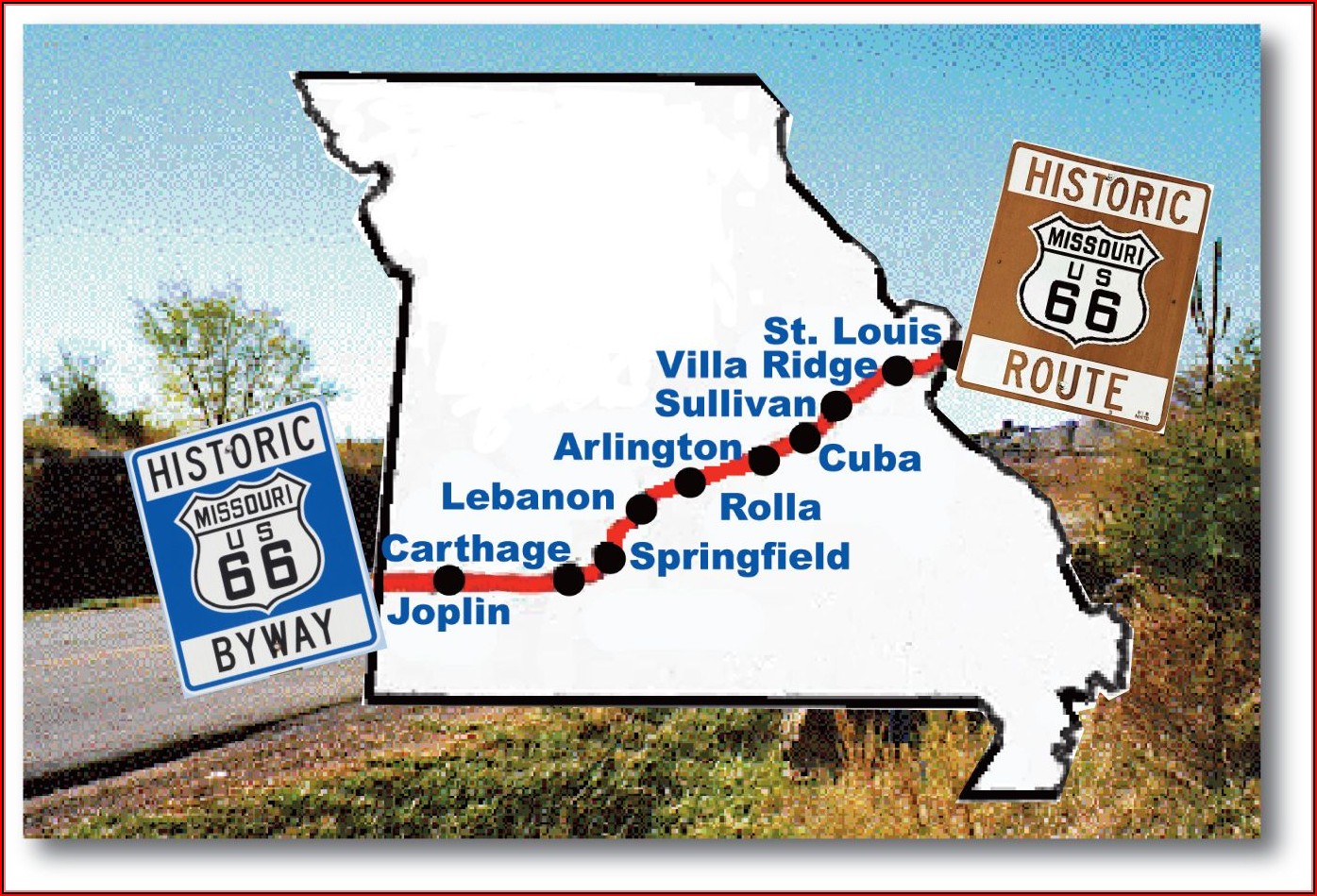 Map Of Old Route 66 In Missouri