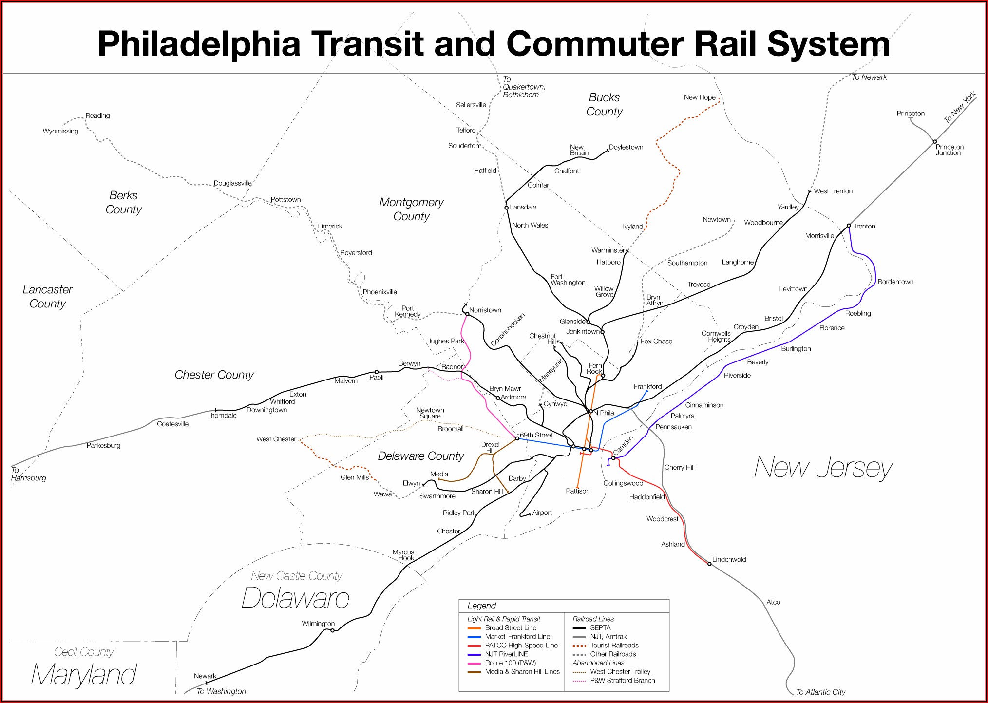 Map Of Philadelphia Train System