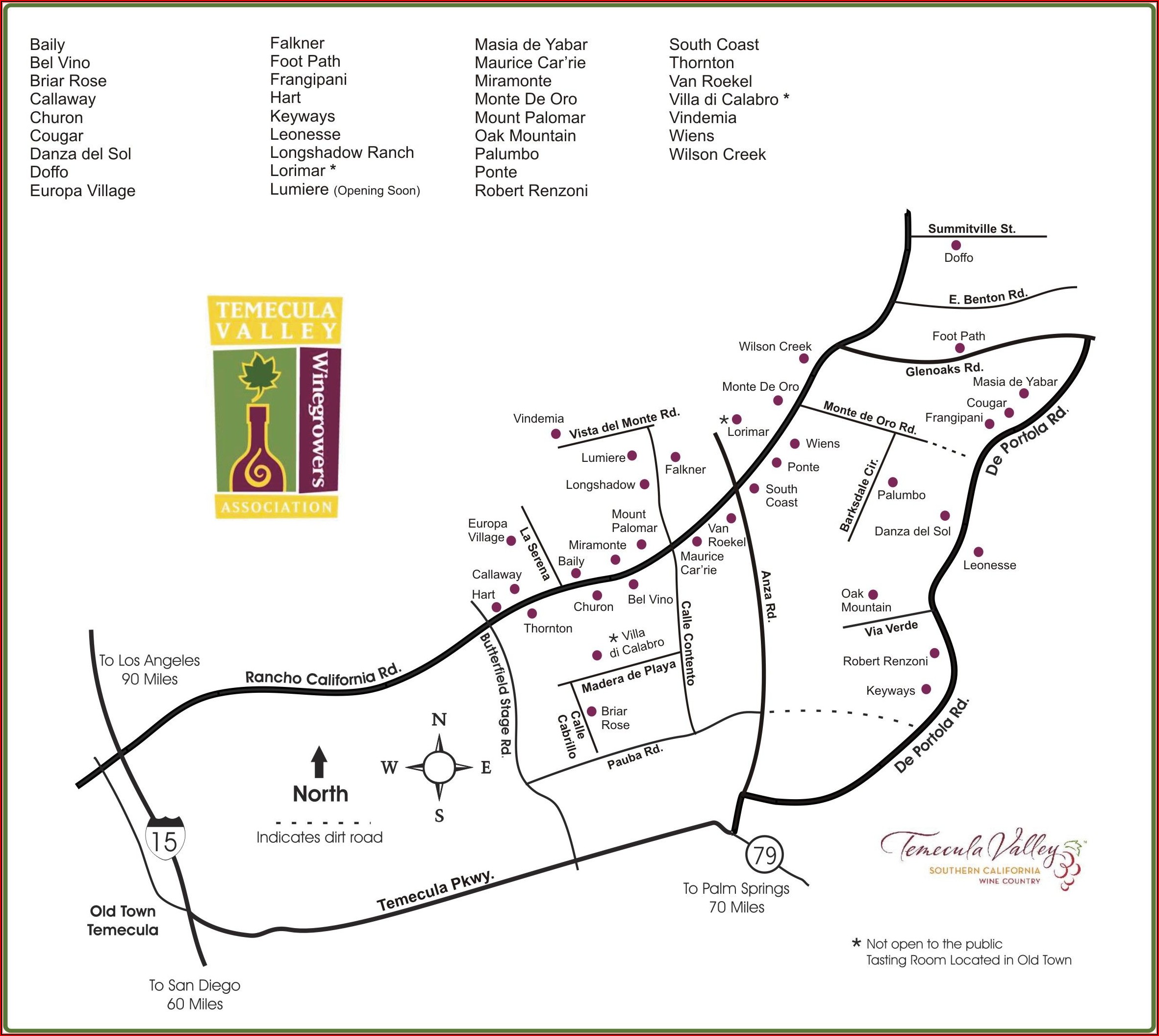 Map Of Southern California Wineries