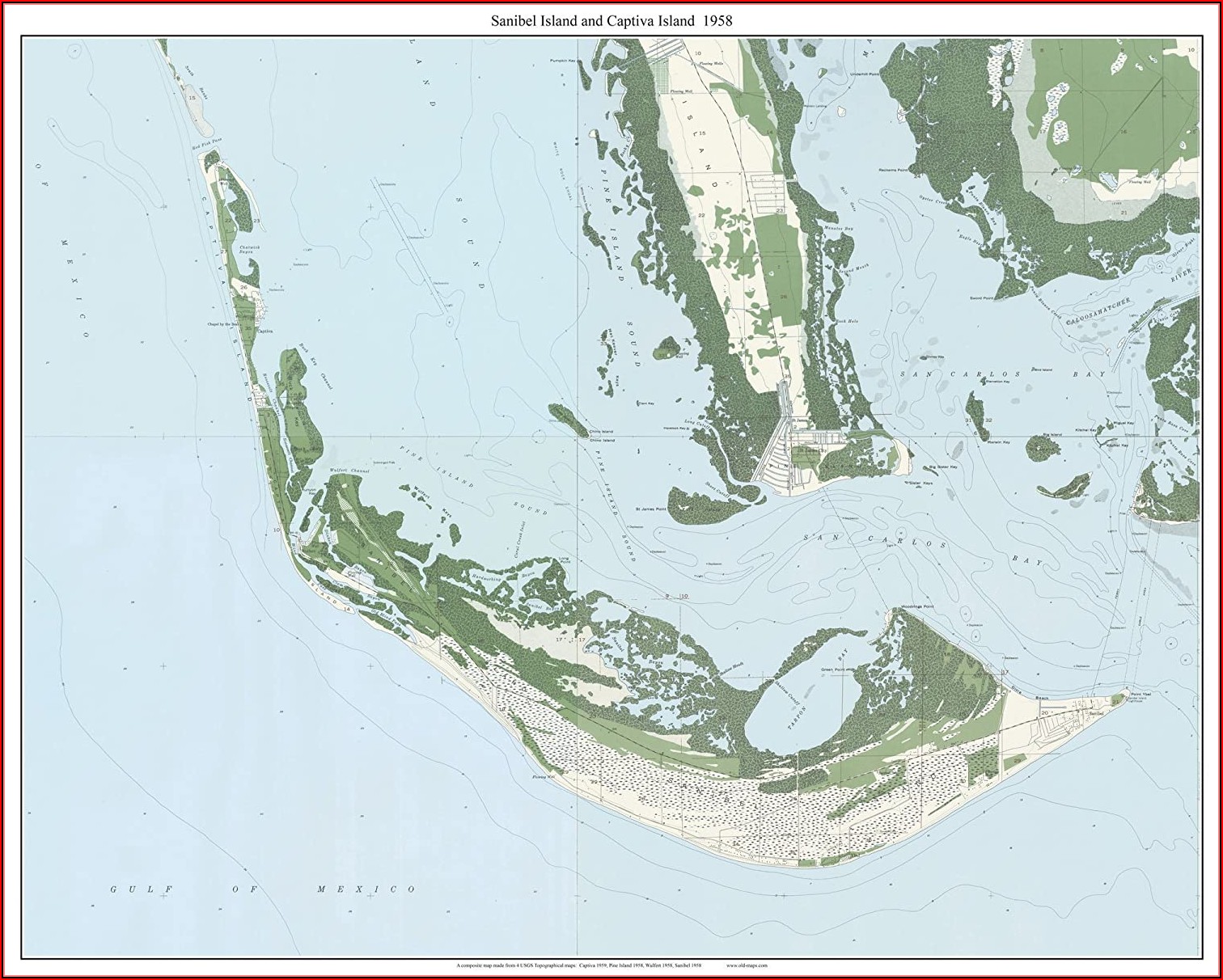 Map Sanibel Captiva Island Florida
