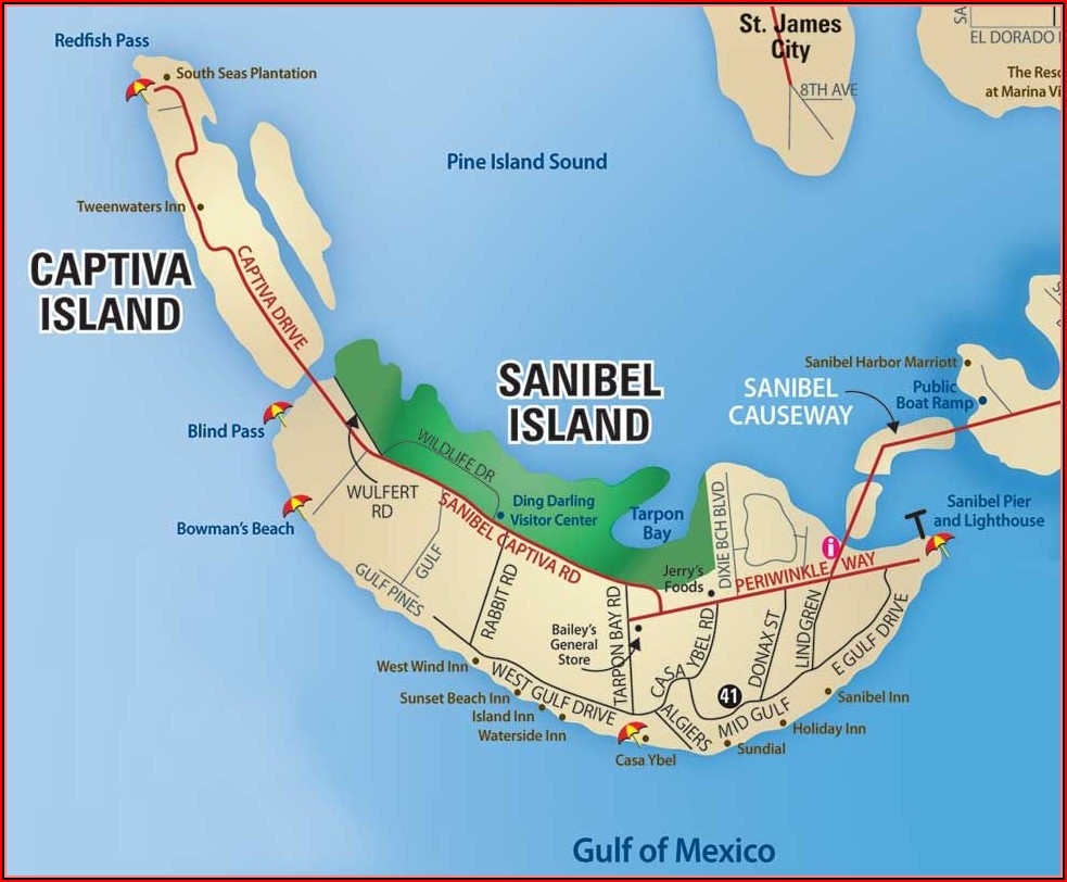 Map Sanibel Island Fl