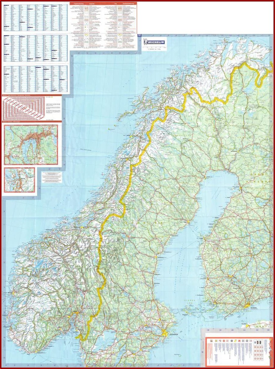Michelin Road Maps Norway