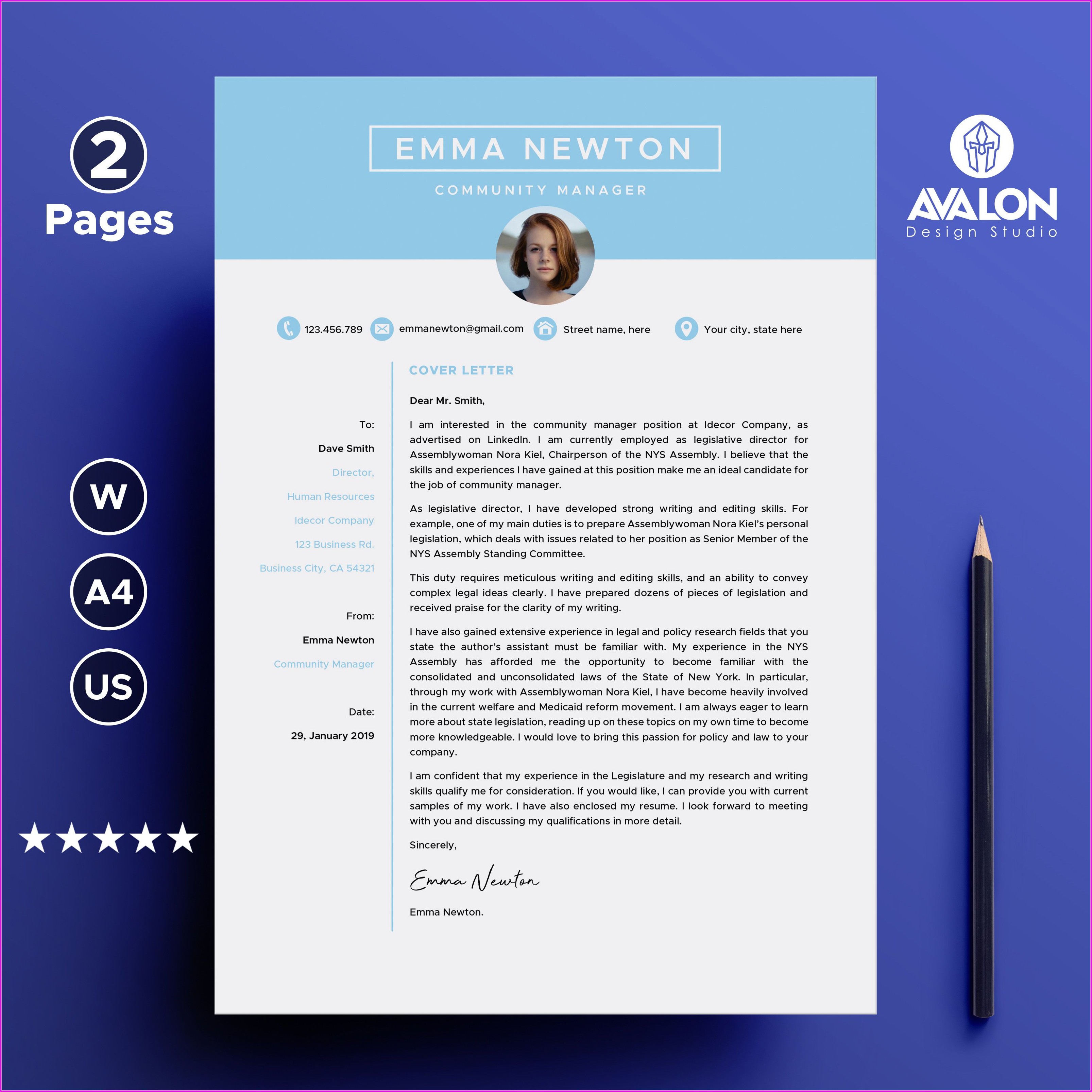 Modern Professional Cv Template Word Free Download